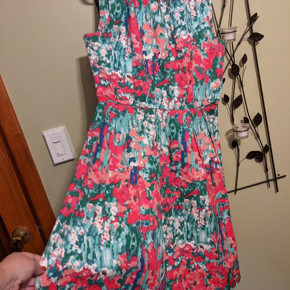 Floral Knee-length Dress - Talbot's Size 14